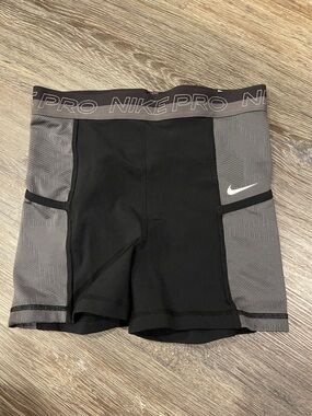 Nike Black and Gray Performance Compression Shorts